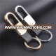 Wholesale PU leather car key chains/Double ring metal key chains