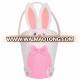 White & Pink Bunny Rabbit Easter Decoration Egg Hunt Basket